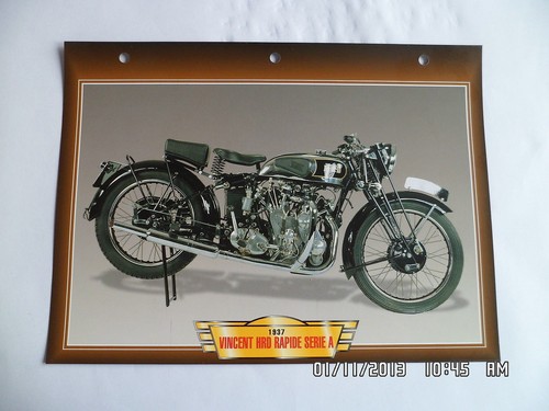Carte fiche moto vincent hrd - moto,