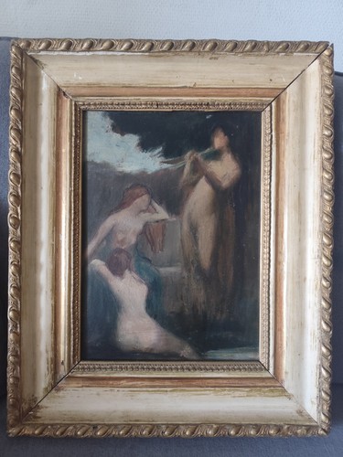 Huile sur carton étude - , de
