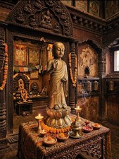 Bouddha népalais en bronze