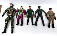 LOT 5 FIGURINES MILITAIRE AVENTURE JOUET SOLDAT PVC ARTICULÉ