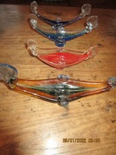 Lot de 4 gondoles en verre de