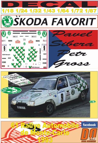Decal skoda favorit - decal,