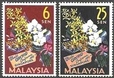 Timbres flore orchidées - timbres,