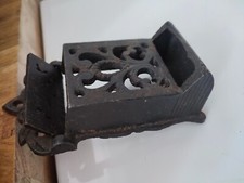 Superbe porte boite allumettes fer forgé - ART POPULAIRE FUMEUR CHEMINÉE DÉCO