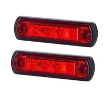 2 x feu de marquage latéral rouge Kelsa Bar affleurant marqueur avant lampe D...