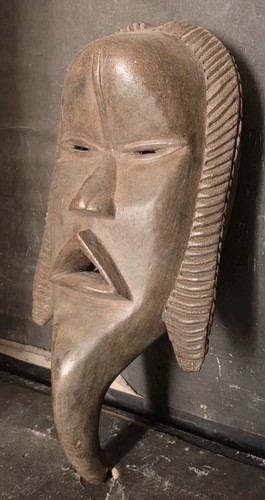 Masque dan bois mâchoire - bois,