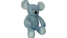 Doudou peluche souris 40 cm gris bleut� Lr Import Plus