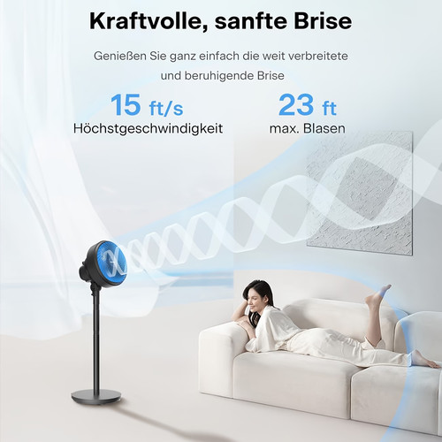 Ventilateur sur pied - pied, noir