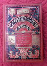 Jules VERNE Cartonnage Eventail Un éléphant Tribulations & Cinq Cents Bégum