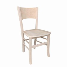 Chaise En Bois Lucy Brute À Vernir Avec Assise En Bois Massif