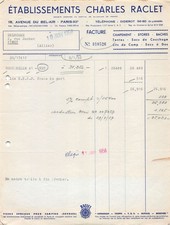 1958      FACTURE ETAB CHARLES