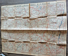ancienne carte routière  6 FRANCE EST NORD vélo voiture BELFORT VESOUL NANCY etc