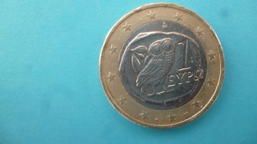 Pièce euro grecque rare - 1,