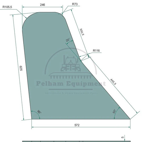 Renault cab door glass - renault,