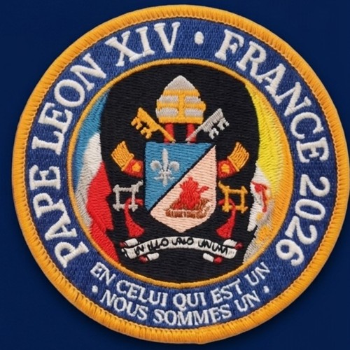 écusson brodé visite pape - visite, du