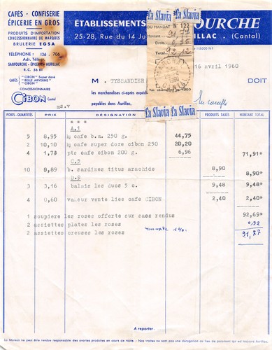 1960 cafes confiserie epicerie - 1960,
