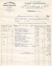 Ancienne Facture P. DELERSE & Cie épicerie Droguerie en gros à VESOUL 1937 -a3