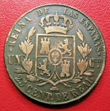 Espagne. 25 centimos de réal