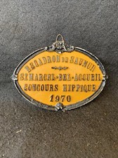CHEVAUX PLAQUE CONCOURS HIPPIQUE Escacadron De Saumur Et Marcel Bel Accueil 1970