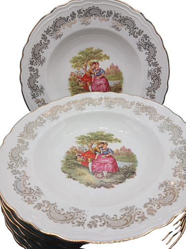 Vintage lot six assiette - vintage,