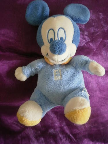 Doudou mickey disney - mickey, bleu