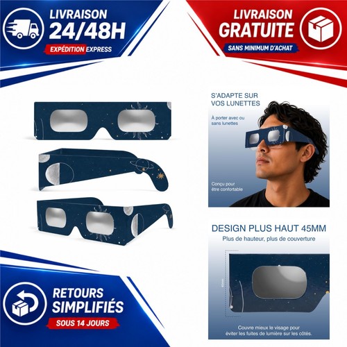 Lunettes éclipse solaire safe - éclipse,