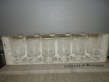 6 verres A pied en cristal d