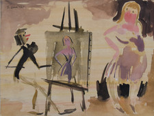 Rostislas Loukine (1904-1988) - ami de Nicolas de Staël (01) - gouache