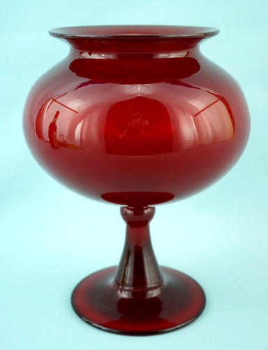 Vase verre soufflé rouge - verre,