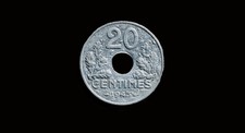 20 CENTIMES 1943 (CHIFFRE) ~  ÉTAT FRANCAIS - TYPE LOURDE (3,47g) ~ F.153/5