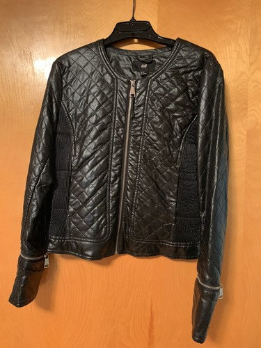 Black quilted pleather - h&m,