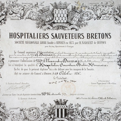 Dumas fils diplôme - dumas,