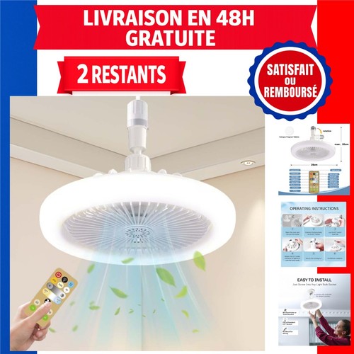 Ventilateur plafond led - plafond, e27