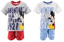 Garçons Enfants Disney Mickey Mouse T-Shirt Et Short Set pour Âges 3-8 Blanc Ou
