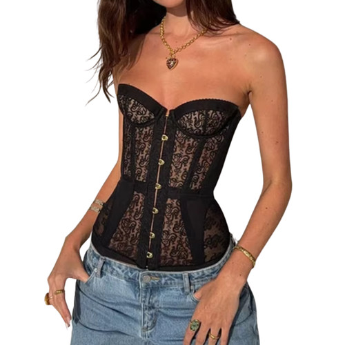 Strapless front close waist - close,