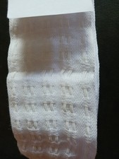 Ruflette rideaux - Ruban fronceur  élastique blanc de 12m - H 5.5cm