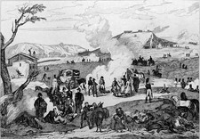 BIVOUAC de l'EMPEREUR NAPOLÉON 1er à AUSTERLITZ - Gravure du 19e siècle