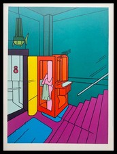 Valerio ADAMI : Téléphone, lithographie originale 1970