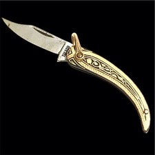 superbe couteau Navaja miniature pliant décor Or De Tolède Toledo