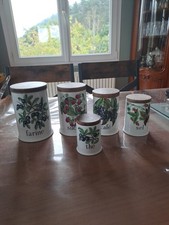 5 Pots A Epices En Porcelaine