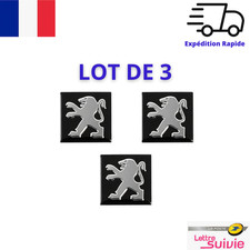 Stickers Logo Peugeot 16 mm Lot de 3 – Emblèmes Aluminium pour Clés Autocollant