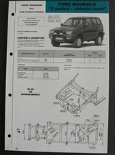 Fiche technique automobile carrosserie FORD MAVERICK 3 portes châssis court