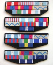 LOT de 4 BARRETTES de RUBANS MEDAILLES PARACHUTISTES PARA TAP LEGION ETRANGERE