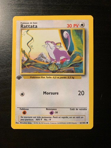 Carte pokémon rattata - pokémon, :