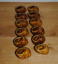 Lot de 12 Coquilles Escargots Céramique Porcelaine Beige 1 Douzaine  TTBE