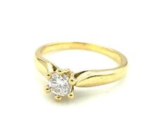 MAGNIFIQUE BAGUE OR 18 CARATS - Solitaire diamant 0,25 carat - 3,34 g
