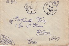 POSTE NAVALE - PORTE AVION ARROMANCHE - 23-11-1953 - OPERATION EN INDOCHINE DE