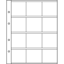 NUMIS 5 feuilles numismatiques 12 compartiments de 50 mm X 50 mm   Réf  310444