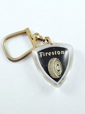 PORTE-CLÉS - FIRESTONE PNEUMATIQUES 1960s Bourbon Cage, Lancogne GARAGE Vintage