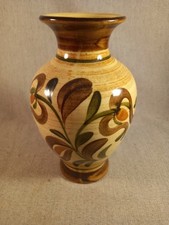 Ancien vase en céramique Jasba West Germany, vase vintage décor floral